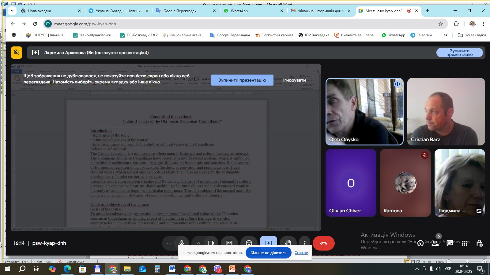 Online Partners’ Meeting media